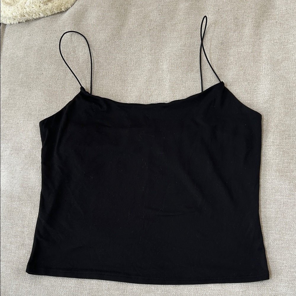 gaze Black Spaghetti Strap Cami Top
